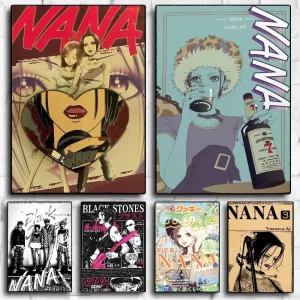 Japan Anime NANA Classic Vintage Posters Waterproof Paper Sticker Coffee House Bar Home Decor