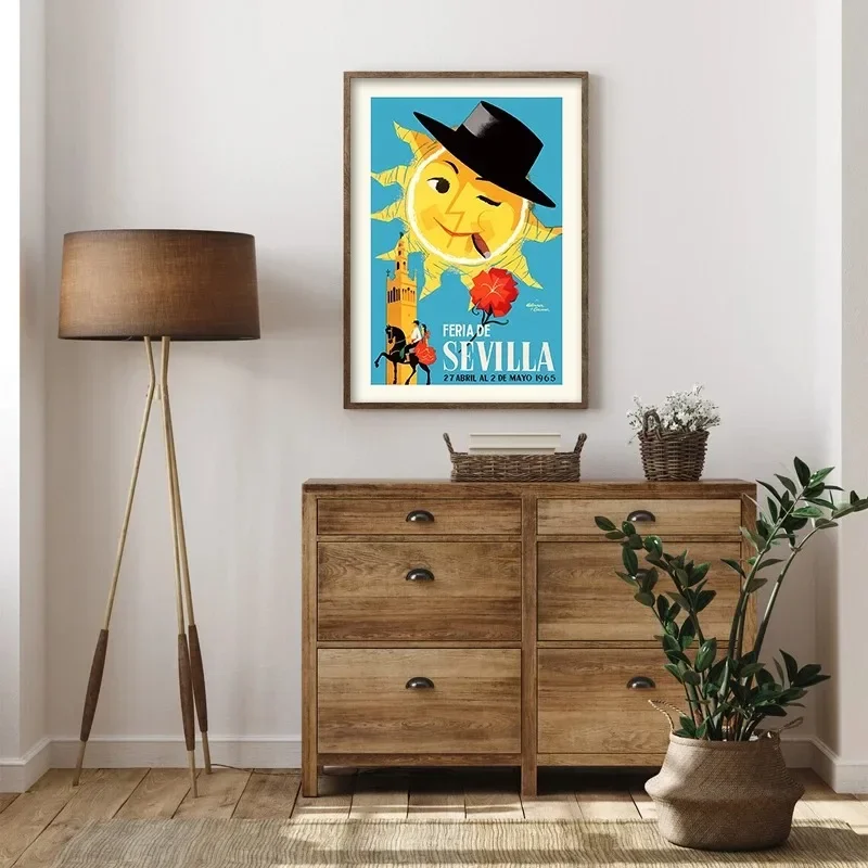 Vintage Seville Travel Poster Vintage Traveling of Seville Wall Art Canvas Painting Souvenirs Art Prints Wall Home Decoration - Image 4