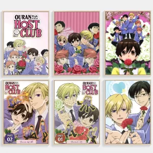 Anime Ouran High School Host Club DIY Sticky Poster Whitepaper Prints Posters Artwork Nordic Home Decor
