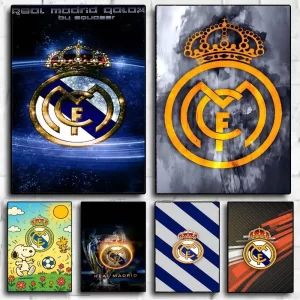 Cool R-Real M-adrid Logo Good Quality Prints And Posters Vintage Room Bar Cafe Decor Home Decor