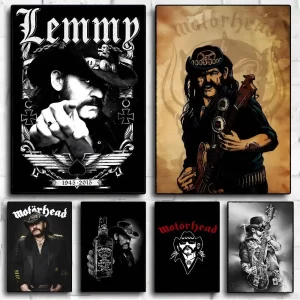 Singer L-Lemmy-Kilmister Movie Sticky Posters Vintage Room Bar Cafe Decor Nordic Home Decor